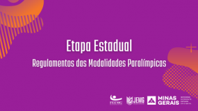Etapa estadual das modalidades paralímpicas: Regulamentos já estão disponíveis.