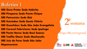 Boletim 1 da Segunda Semana da Microrregional já está disponível.