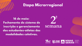 Fique atento! Fechamento do sistema de inscrição e gerenciamento dos estudantes-atletas da 2ª semana.