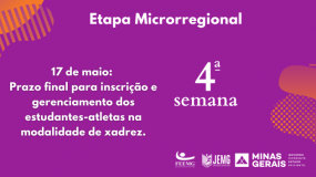 Termina hoje, dia 17, o prazo para inscrição e gerenciamento dos estudantes-atletas na modalidade de xadrez.