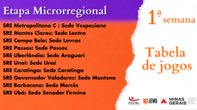Tabelas de jogos da 1ª semana já estão disponíveis.