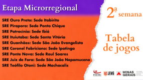 Tabelas de jogos da 2ª semana já estão disponíveis.