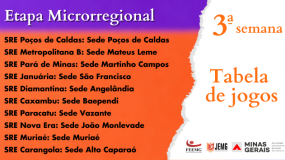 Tabelas de jogos da 3ª semana já estão disponíveis.