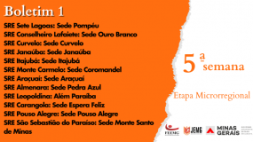 Fique Atento! Boletim 1 da Quinta Semana da Microrregional já está disponível.