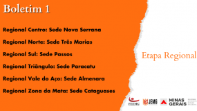 Se liga! Boletim 1 da etapa regional já está disponível.