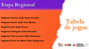Tabelas de jogos da etapa regional já estão disponíveis.