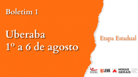 Boletim 1 da etapa estadual já está disponível. Fique atento à mudança na tabela das modalidades coletivas.