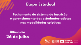 Quarta-feira, 26 de julho, termina o prazo de inscrição e gerenciamento dos estudantes-atletas nas modalidades coletivas.