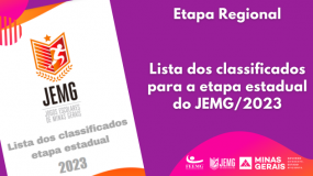 Etapa regional: Listas de classificados para a etapa estadual já estão disponíveis.
