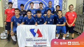 O Colégio Santo Agostinho-BH estreou com vitória no Campeonato Brasileiro Escolar de Futsal sub-17.