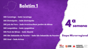 Boletim 1 da Quarta Semana de Execução da Etapa Microrregional já está disponível.