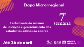 Termina nesta sexta-feira, dia 26, o prazo para inscrição e gerenciamento dos estudantes-atletas na modalidade de xadrez da 7ª semana de execução.