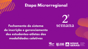 Termina nesta terça-feira, dia 2, o prazo para inscrição e gerenciamento dos estudantes-atletas das modalidades coletivas da 2ª semana de execução.