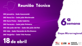 Fique atento! Reuniões técnicas da 6ª semana acontecem nesta quinta-feira, dia 11 de abril.