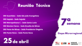 JEMG/2024: Reuniões técnicas da 7ª semana acontecem dia 25 de abril.