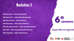 Boletim 1 da Sexta Semana de Execução da Etapa Microrregional já está disponível.