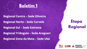 Boletim 1 da Etapa Regional já está disponível.