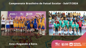 Vem aí o Campeonato Brasileiro de Futsal Escolar Sub-17/2024. Equipes mineiras treinam forte para a disputa.