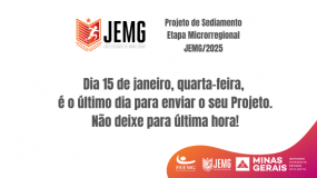 Quer sediar o JEMG em sua cidade? Fique atento! Prazo para envio dos projetos termina quarta-feira, dia 15 de janeiro de 2025.