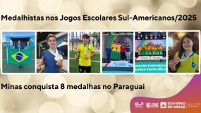 Jogos Escolares Sul-Americanos/2025. Minas brilha em terras Paraguaias, conquistando 8 medalhas.