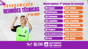 Reuniões técnicas da 4ª semana de execução do JEMG/2026 acontecem no dia 1º de abril, quarta-feira. Participação obrigatória. Fique atento!