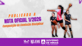 Publicada a Nota Oficial 1/2026. Composição da Comissão Disciplinar do JEMG/2026.